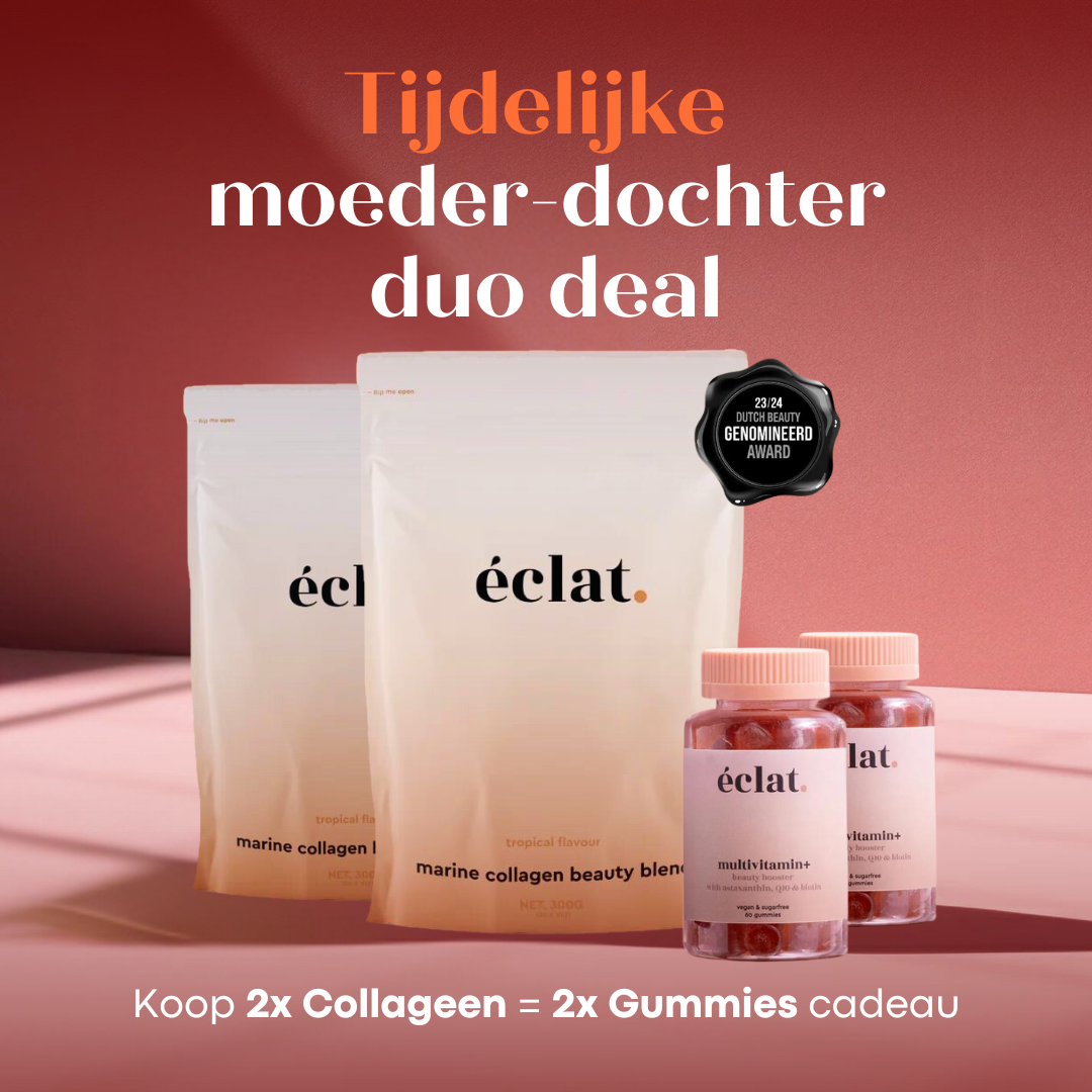Moeder-Dochter Duo deal (voor moederdag) - Marine Collageen Beauty Blend (2x) + Vitamine Gummies (2x)