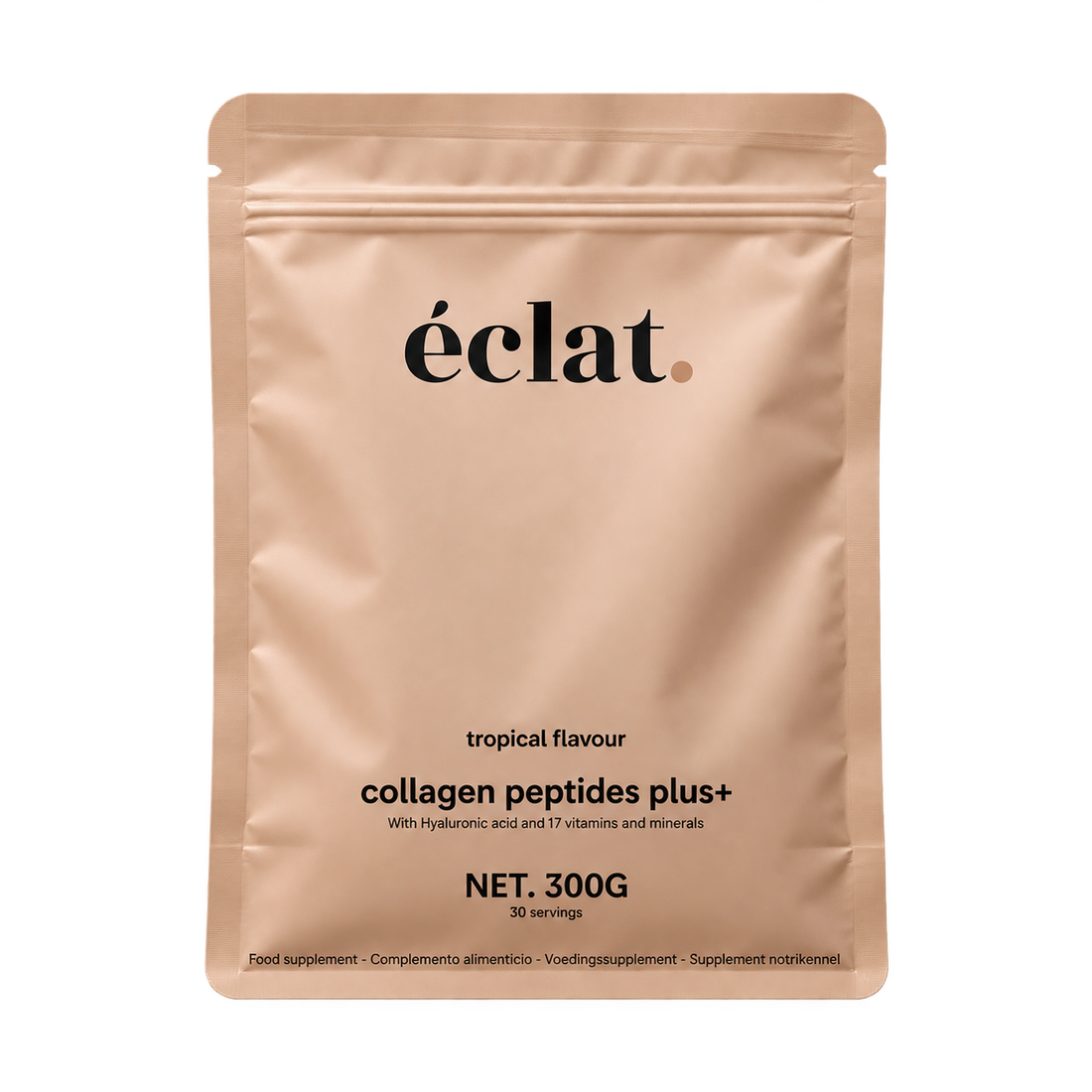 Collageen Peptides Plus+ (zak - 300 gram - 30 doseringen - bovine - tropical).