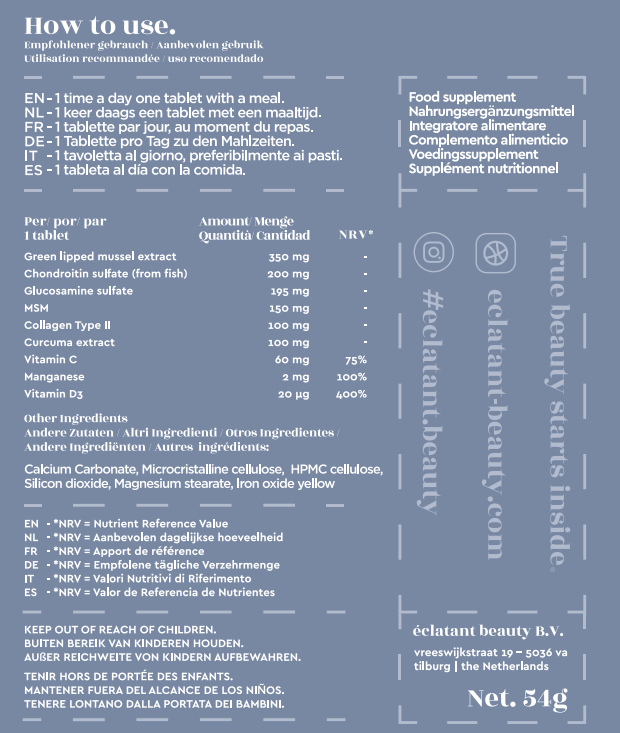 Joint (Gewrichten) Support - met Collageen Type II &amp; Groenlipmossel