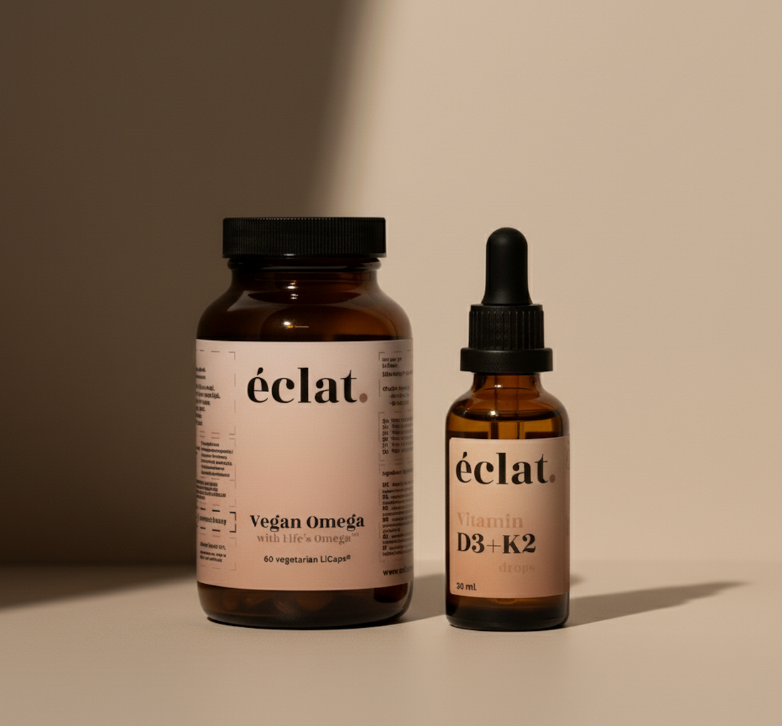 Vegan Omega 3 (Algenolie) + Jaarvoorraad Vitamine D3 + K2 druppels