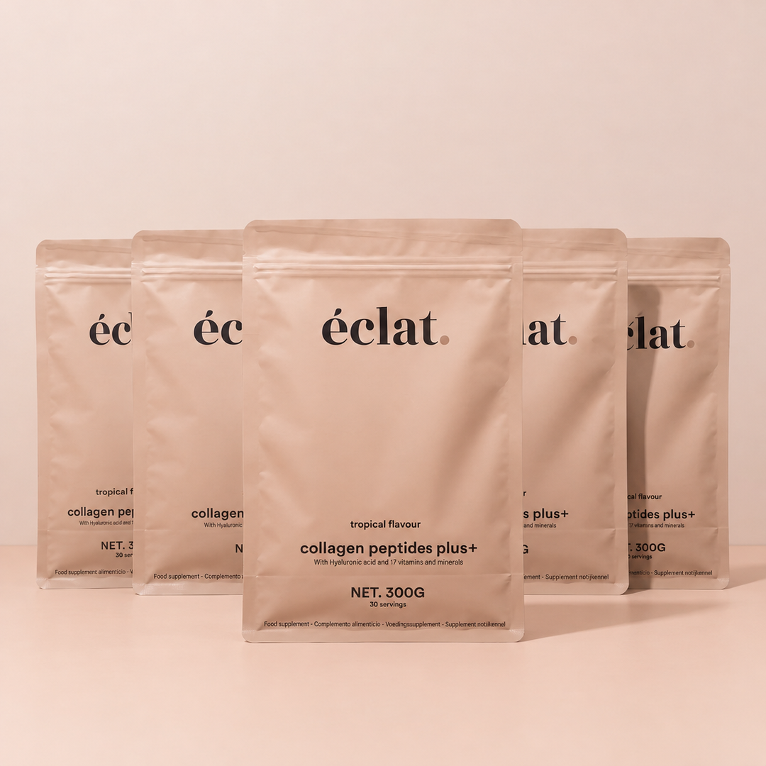 Collageen Peptides Plus+ (pot - 300 gram - 30 doseringen - bovine - tropical) x 5