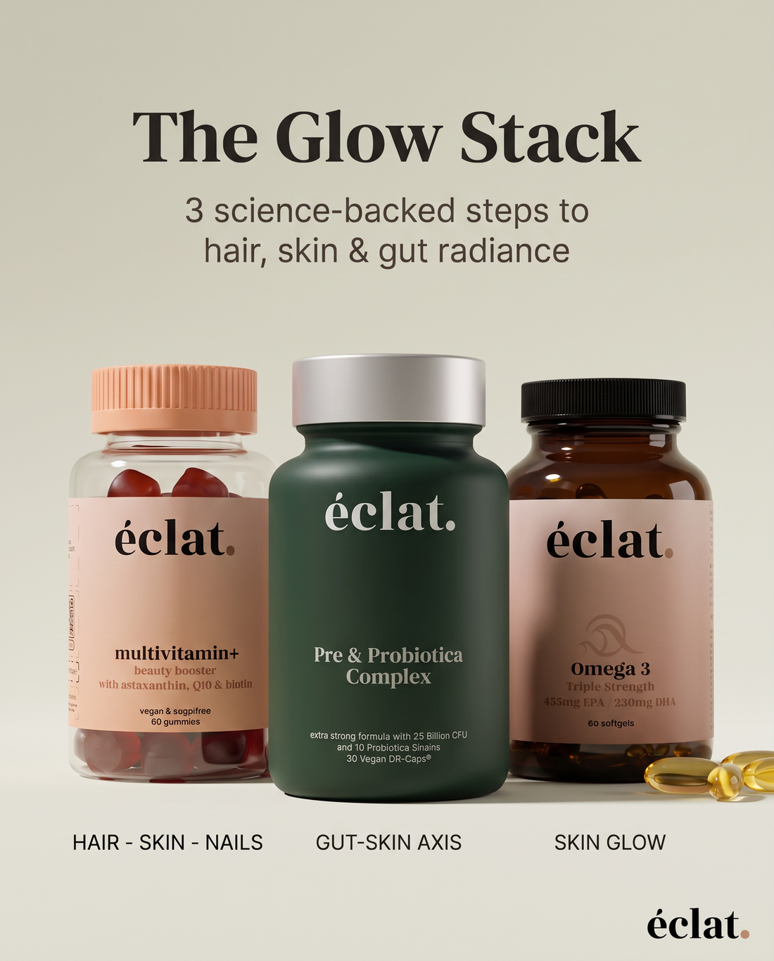 The Glow Stack - Ritueel voor Haar, Huid &amp; Darmen