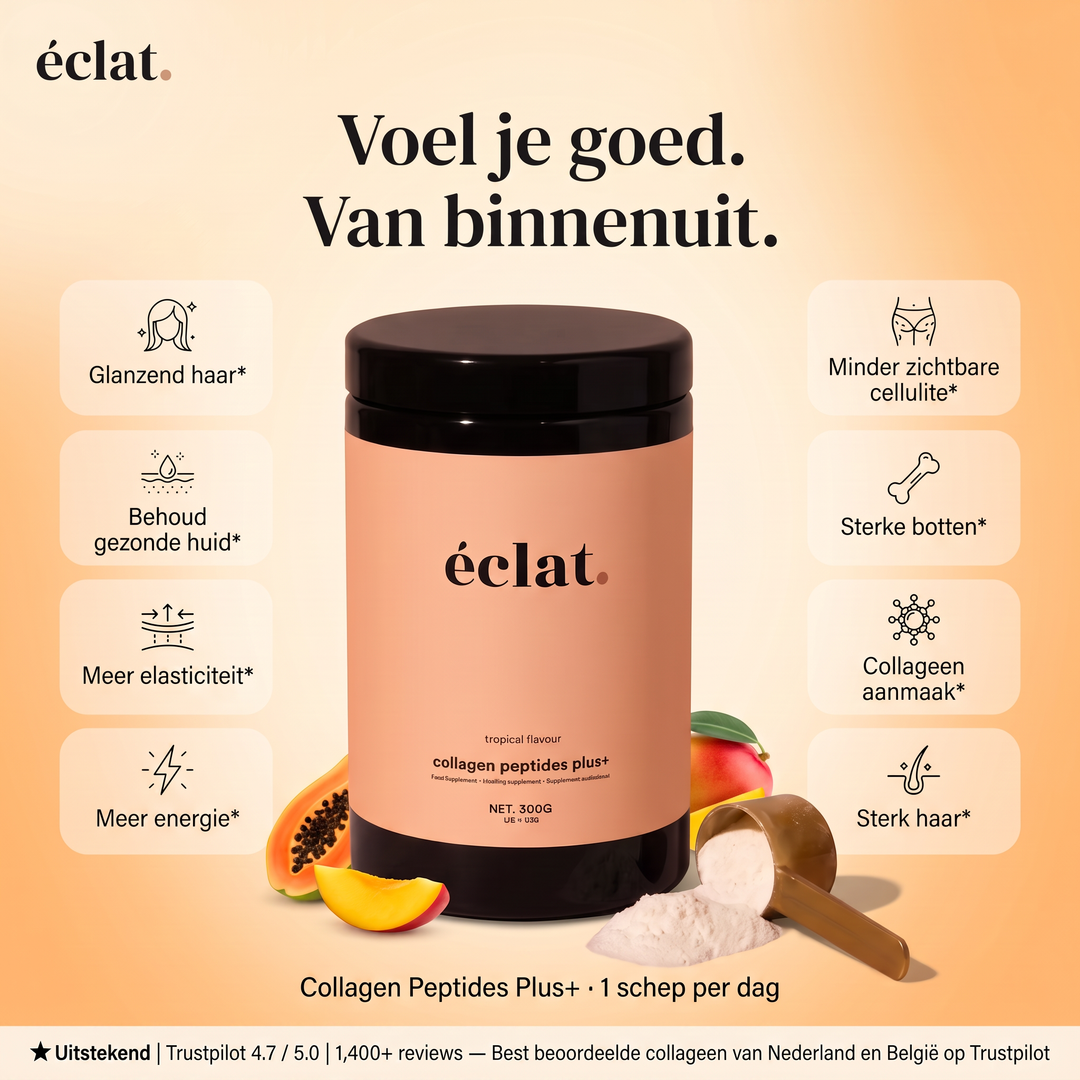 Collageen Peptides Plus+ (pot - 300 gram - 30 doseringen - bovine - tropical)